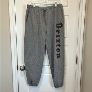 Brixton Gray Joggers with Elastic Waistband